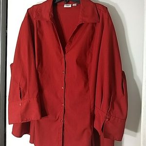Red Cato 3/4 sleeve Blouse size 22/24